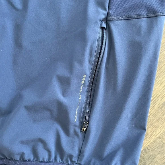 RALPH LAUREN RLX Navy Blue Full Zip Pullover Lightweight Golf Performance XLarge